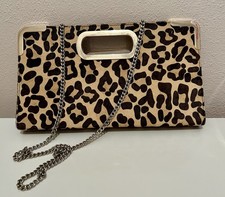 Top Quality Hand/shoulder Bag Made By Dune 100% Leather Animal Print 13” Wide 7d