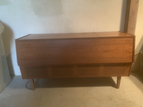 Hmv teak stereo radiogram - hmv,