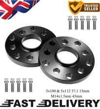 2x 15mm Black Hubcentric Wheel