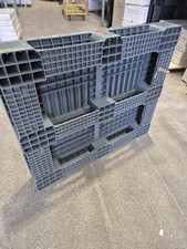 13 x Heavy Duty Grey Plastic Warehouse Pallets - 1200x1100x155mm - Lightly Used