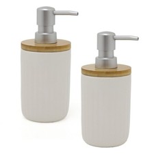 Pack of 2 White Ribbed Soap