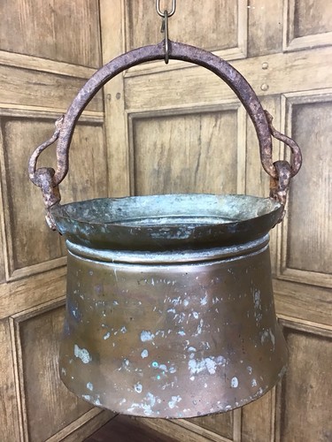 Vintage copper pot planter - /,