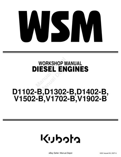 Kubota diesel engine d1102 - kubota,