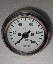 Smiths 52 mm Oil (bar) Pressure Gauge White Chrome