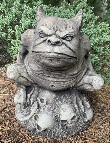 Stone garden gargoyle sat - garden,