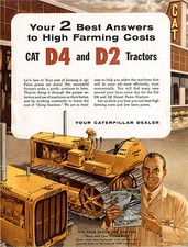 Caterpillar D2 D4 & Toolbars Sales Brochure 1956