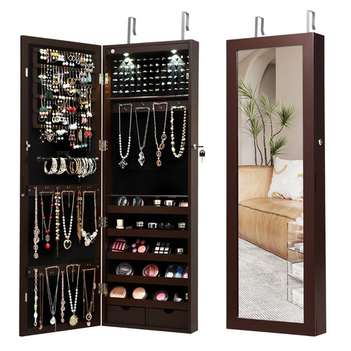 Lockable jewelry cabinet with - lockable,
