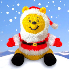 KNITTING PATTERN - Christmas Winnie the Pooh inspired choc cover/ 15 cms toy
