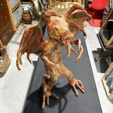 Vintage  Folk Art Paper-Mâché Sculpture Gargoyle Devil Diablo Figure