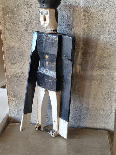 Old whirligig officer wooden - officer,