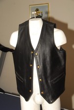Langlitz Black Leather Vest