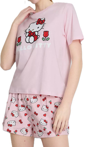 Ladies shorty pyjamas hello - pyjamas,