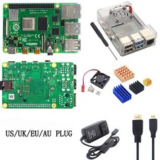 Raspberry Pi 4 Model b 1GB 2GB 4GB 8GB Kit Case w/Fan Power Supply Heatsink