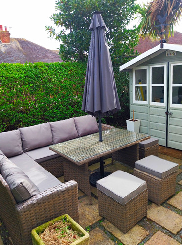 Rattan wicker corner sofa - corner, set