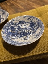 Two  vintage Broadhurst Ironstone England, Blue/White bowls, traditional print