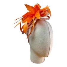 Women's Small Flower Feather Fascinator Headband Clip Wedding Royal Ascot Race