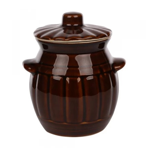 Stoneware barrel shape crock - shape,