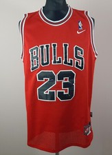 Michael Jordan #23 Chicago Bulls NIKE Red Basketball Jersey Mens Size L Length+2