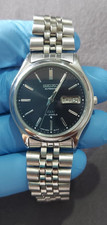 Vintage Seiko Japanies DX Automatic Black Mens Watch 6309  Day/Date 21 Jewels