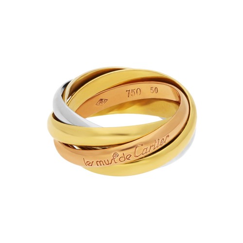 Cartier trinity ring 18ct - cartier,