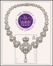 QUEEN VICTORIA'S NECKLACE for ELIZABETH II PLATINUM JUBILEE S/S Alderney GB 2022