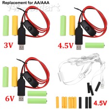 AAA Eliminator Cable Dummy-Battery Power Cable Replacement for 3/4.5/6V AA AAA