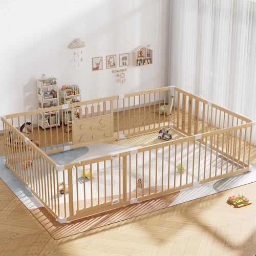 Wooden baby playpen - wooden, playpen,