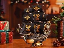 ROKR The Seahorse Barque 3D Wooden Puzzle DIY Ship Model Toys Kits Xmas Gifts