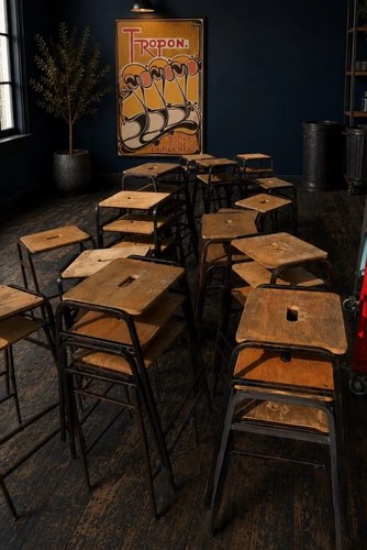 Vintage school lab stools - ,