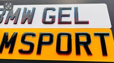 M Sport BMW 3D Gel Front & Rear Show Number Plates - Assembled