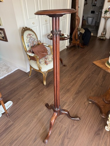Antique mahogany torchere - mahogany,