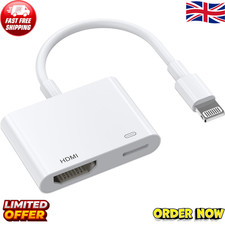Lightning to HDMI Adapter Apple MFi Certified iPhone and iPad HDMI Adapter 1080p