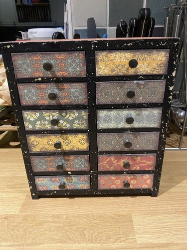Colourful boho decoupage style