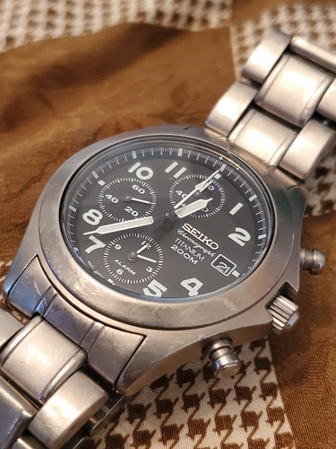 Seiko chronograph titanium - chronograph,