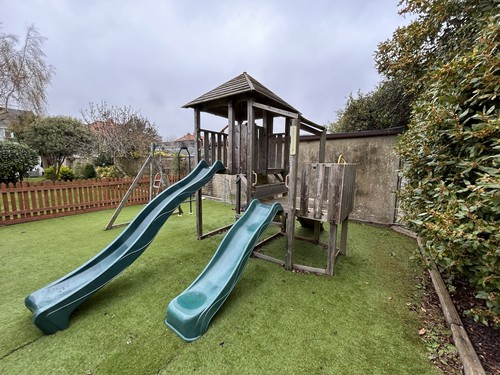 Large wooden garden playset - large,