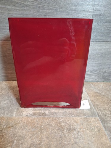Retro red glass vase modern - retro,