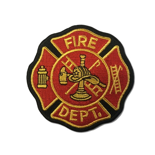 Embroidered fire dept ladder - fire,