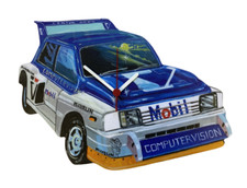 French Turbo 5 Car Clock - French Turbo Rally Car Clock - A70C