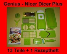 13pcs Set NICER DICER PLUS The Original Genius Kitchen Planer Kitchen Grater TV