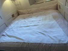 Bed Throw White Cotton