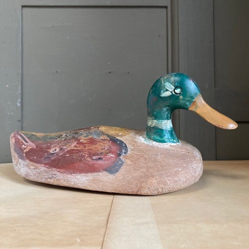 Vintage decoy duck - duck, mallard