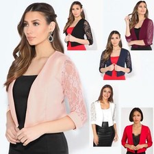 Womens Ladies Bolero Lace