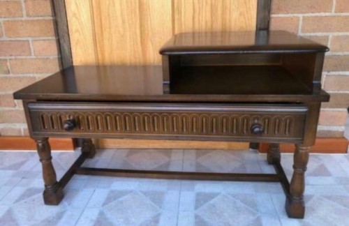 Vintage telephone seat with - vintage,