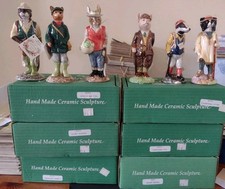 6 X BESWICK ENGLISH COUNTRY FOLK FIGURES  ORIGINAL SET ECF 1 to 6