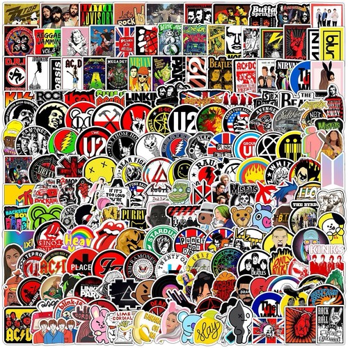 200 rock stickers metal punk - stickers,