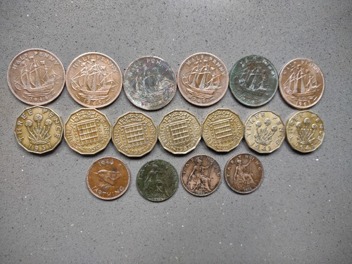British pre decimal three - british,
