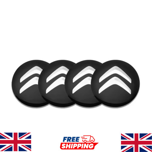 4pcs 56mm black citroen car - 56mm,