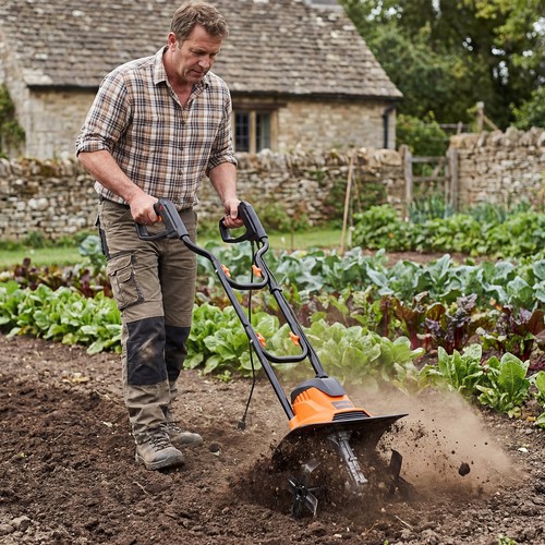 Corded powered garden - powered, tiller