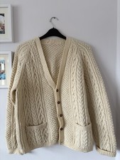 Aran Wool Cable Knit Cardigan