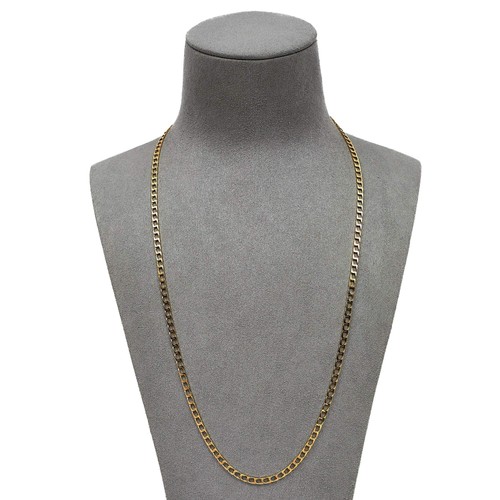 Pre owned 9ct gold curb - pre-owned,